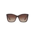 Michael Kors Women's MK2039F 321813 55 Square Plastic Brown Smoke Sunglasses