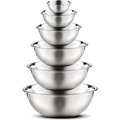 FineDine Stainless Steel Mixing Bowls (Pack of 6)