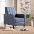 Mervynn Mid-Century Button Tufted Fabric Recliner Club Chair by Christopher Knight Home
