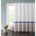 VCNY Home Hugo Striped Fringed Cotton Shower Curtain