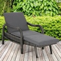 Madison Park Camden Dark Grey Outdoor Lounge Convertible to Chaise