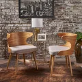Kaden Mid Century Fabric Dining Chair (Set of 2) by Christopher Knight Home