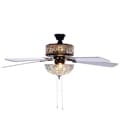 River of Goods 50" Chandelier Crystal Ceiling Fan with Remote Control - Turquoise - Blue