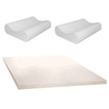 Comfort Dreams 3-inch Memory Foam Mattress Topper with Two Bonus Contour Pillows