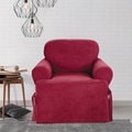 Sure Fit Smooth Suede T-cushion Chair Slipcover