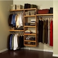 John Louis Home Collection Honey Maple Deluxe Closet System