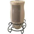 Lasko 6435 Taupe Ceramic Heater with Graphite Grey Curved Metal Scrollwork Base and Remote Control