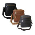 Amerileather Front Flap Leather Women's Messenger Bag with Key Lock