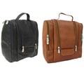 Piel Top Grain Leather Hanging Travel Toiletry Kit
