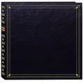 Pioneer Large Format Black with Gold Accents Cover Memo Album with 120 Bonus Pockets