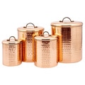 Old Dutch Hammered Copper 4-piece Canister Set