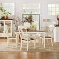 Mackenzie Country Antique Extending Scroll Back Dining Set by iNSPIRE Q Classic