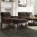 Hills Mission-style Oak Chair and Ottoman by iNSPIRE Q Classic