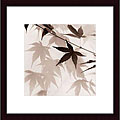 Alan Blaustein 'Japanese Maple Leaves No. 2' Wood Framed Art Print