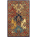 Safavieh Handmade Heritage Timeless Traditional Multicolor/ Burgundy Wool Rug (2' x 3')