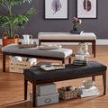 Hawthorne Rich Dark Brown Faux Leather Bench by iNSPIRE Q Bold