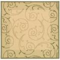 Safavieh Oasis Scrollwork Natural/ Olive Green Indoor/ Outdoor Rug (7'10 Square)