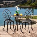 Charleston Aluminum Copper Bistro Set by Christopher Knight Home