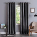Aurora Home Faux Suede Grommet 84-inch Insulated Blackout Curtain Panel Pair