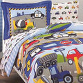 Dream Factory Trucks and Tractors Twin-size 5-piece Bed in a Bag with Sheet Set