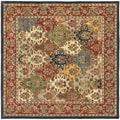 Safavieh Handmade Heritage Timeless Traditional Multicolor/ Burgundy Wool Rug (6' Square)