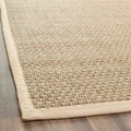 Safavieh Casual Natural Fiber Natural and Beige Border Seagrass Runner (2' 6 x 4')