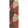 Hand-tufted Contemporary Retro Chic Green Brown/Red Floral Abstract Rug (2'6 x 8')