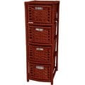 Handmade Natural Fiber 4-drawer Occasional Chest (China)