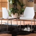 Modern White Plastic Dining Chair 2-Piece Set by Baxton Studio