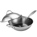 Cooks Standard Stainless Steel 13-inch Chef's Pan with High Dome Lid