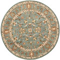Safavieh Handmade Heritage Timeless Traditional Blue Wool Rug (6' Round)