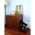 The Refined Feline's  Kitty Enclosed Wooden End Table & Litter Box