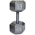 CAP Barbell 65-pound Hexagonal Dumbbell with Solid-steel Heads