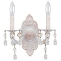 Crystorama Sutton Collection 2-light Antique White Wall Sconce