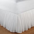 Greenland Home Fashions White Sheer 100-percent Cotton Voile 15-inch Drop Gathered Bedskirt