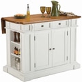 White Distressed Oak Kitchen Island by Home Styles