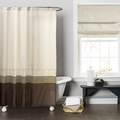 Lush Decor Mia Green / Brown Shower Curtain