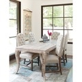Cosmo Rustic Wood Antique White 72-inch Dining Table by Kosas Home