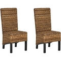 Safavieh Rural Woven Dining Pembrooke Natural Wicker Dining Chairs (Set of 2)