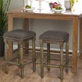 Renate Brown and Grey Counter Stools (Set of 2)