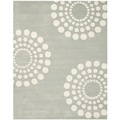 Safavieh Handmade Soho Gray/Ivory New Zealand Wool Floral Rug (7'6" x 9'6")