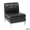 Wall Street Faux Leather Armless Chair