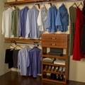 John Louis Deep Woodcrest Carmel Finish 12-inch Closet System 