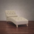 Cleo Natural Linen Chaise Lounge