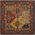 Safavieh Handmade Heritage Timeless Traditional Red Wool Rug (6' Square)
