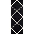Safavieh Handmade Moroccan Black Wool Geometric Rug (2'3" x 7')