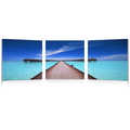 Baxton Studio Overwater Bungalow Mounted Photography Print Triptych