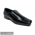 Delli Aldo Men's Snake Textured Faux Leather Loafers