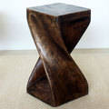 10 Inches Square x 18 Inches High Mocha Twist Stool (Thailand)