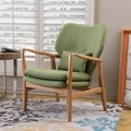 Haddie Wood Frame Club Chair by Christopher Knight Home